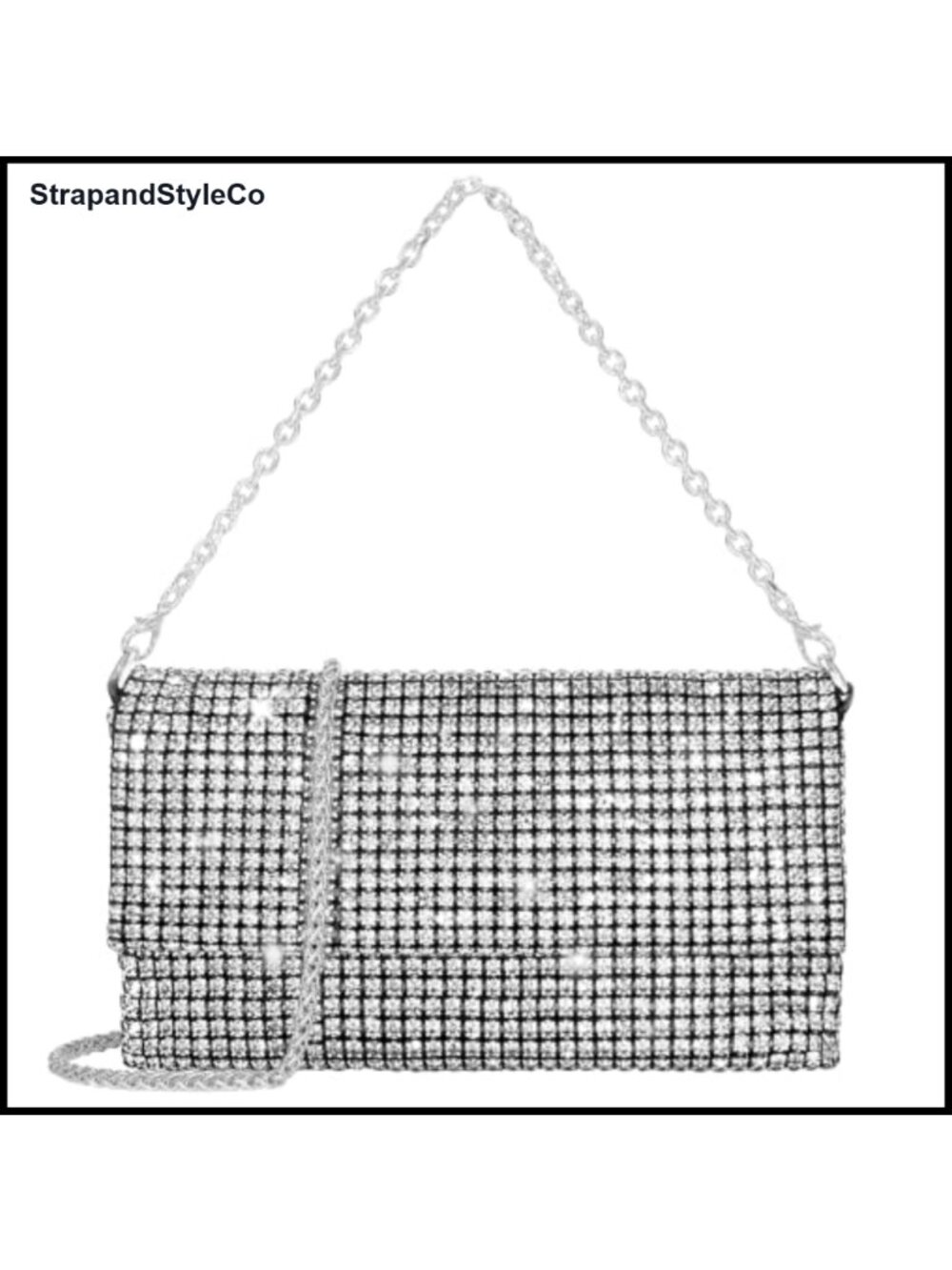 Rhinestone Evening Clutch Glitter Crystal Formal Handbag Wedding Prom